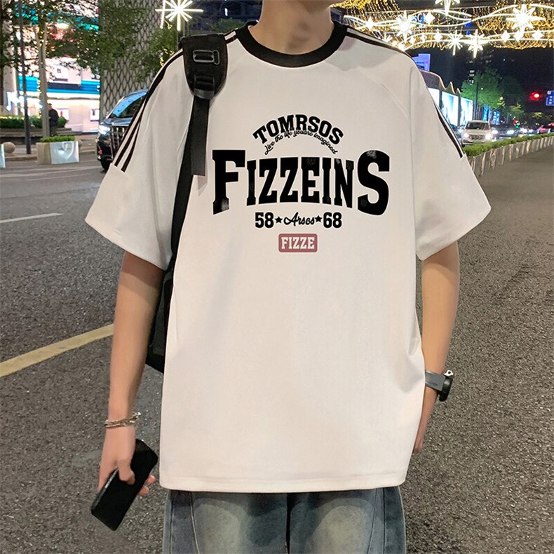 CT003大码宽松纯棉运动圆领体恤衫oversize短袖T恤男重磅T,男装T恤,星座304A-1