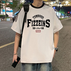 CT003大码宽松纯棉运动圆领体恤衫oversize短袖T恤男重磅T，男装T恤，星座304A-1