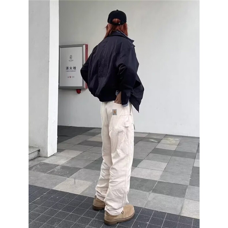 撞色拼接格子假两件夹克外套男女秋季翻领情侣开衫上衣,男装夹克,星座410-7