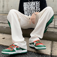 潮简约复古情侣拖地裤男设计感小众街头hiphop运动裤K3437-P32，男装休闲裤，星座512-2