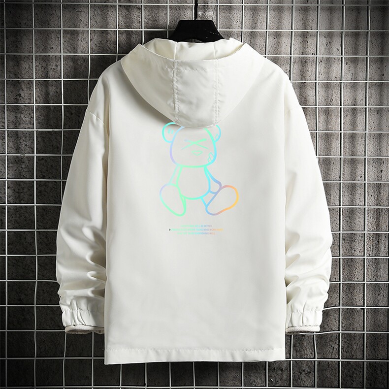 JK65139-P45连帽夹克男大码胖子棒球服上衣外套网格挂拍,男装夹克,电商A040A