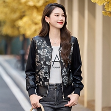 黑色皮衣外套女春2025新款pu高级感超好看小个子机车短款夹克，女装皮衣，韩美纤衣