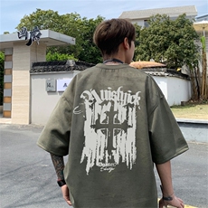 电商DSA028-DTLP2412特P19量大优供视频重磅麂皮绒短袖t恤男，男装T恤，电商A028