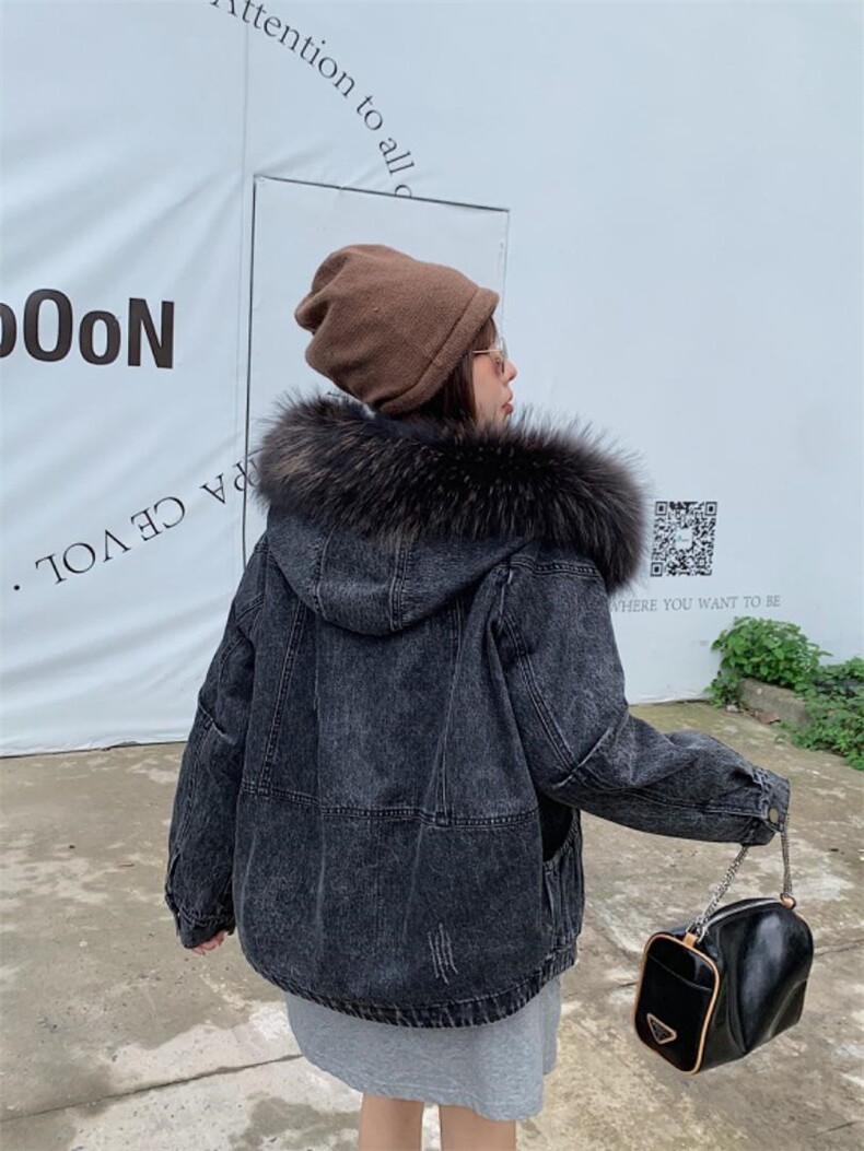 超大毛领牛仔派克服，其它，转角爱尚