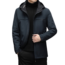 2023冬季可拆卸帽羽绒服男款中年装保暖短款外套XXH9617-P245，男装羽绒服，电商B212（原钱塘6029）