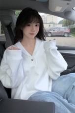 韩系学院风设计cleanfit卫衣简约纯色休闲打底常规P49加绒P59，男装T恤，电商B319