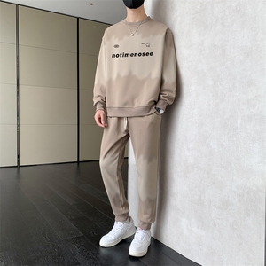 TH887-P70 男生印花套装学生宽松卫衣青少年上衣大童裤子整套图片