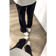 垂感冰丝西裤cleanfit黑色休闲裤微喇vibe裤子XK696-特P35，男装西裤，星座1213