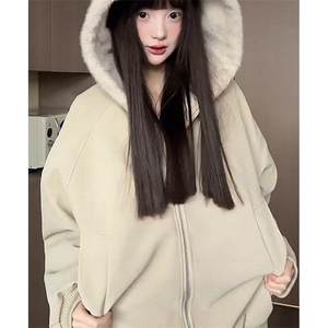 冬季美式座山雕荔枝纹皮棉服外套女加绒加厚保暖棉衣 JK807图片