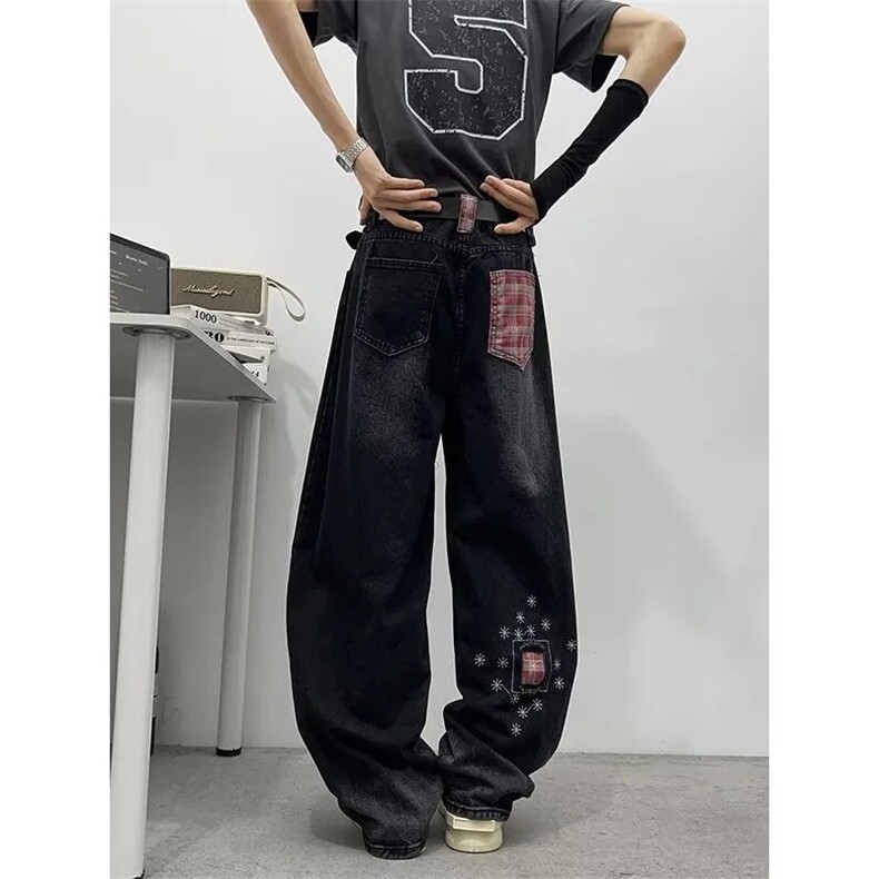 [XZ1112-1]磨破补丁刺绣弯刀牛仔裤男P52YW9104,男装牛仔裤,星座1112-1