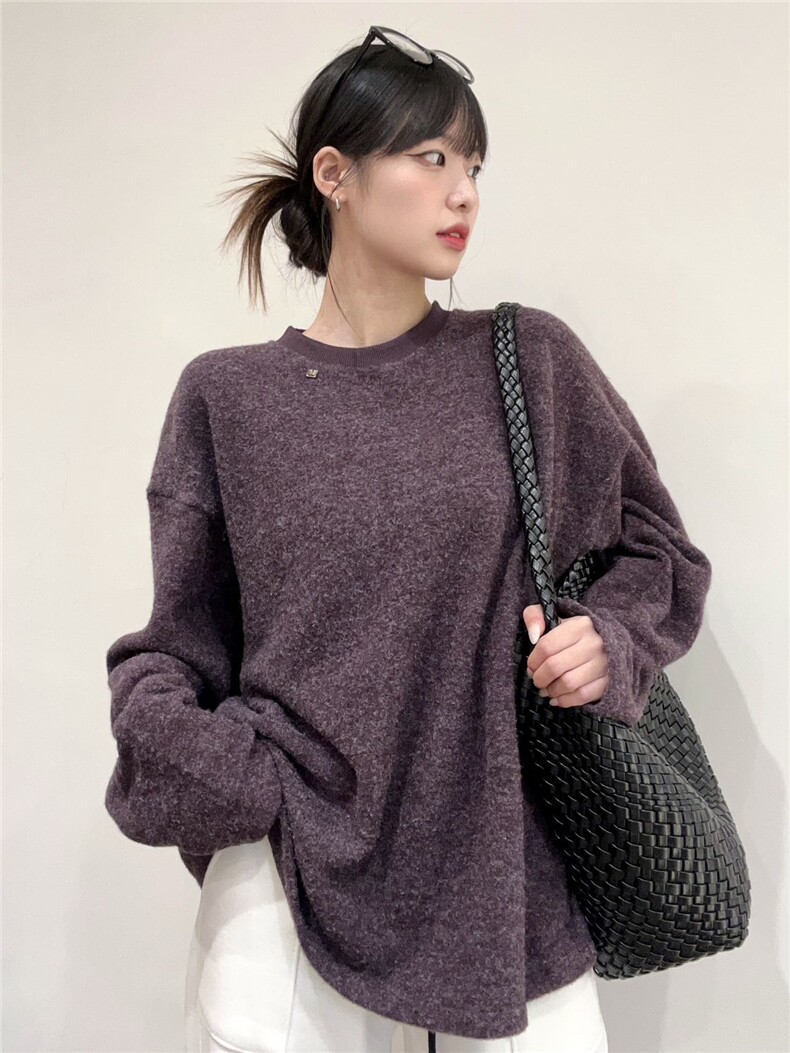 2025年秋季时尚百搭通勤简约休闲套衫，女装针织衫/毛衣，湘姗
