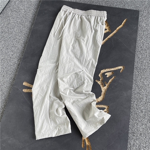 新款夏季宽松休闲直筒裤纯色百搭-LK80100-特批35图片