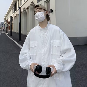 防晒衣男夏季薄款透气多口袋工装户外钓鱼防晒服无帽立领F31P33图片