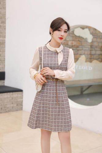 春装淑女风连衣裙，女装连衣裙，千禧宏运