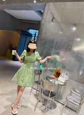 假日油画系女孩连衣裙，女装连衣裙，AND IN+