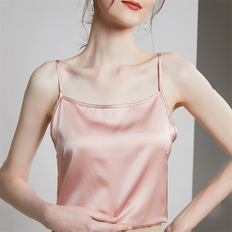 真正的！真丝桑蚕丝小吊带女背心百搭夏季打底外穿西装丝绸内搭衫，女装背心吊带，澳冬特羊绒