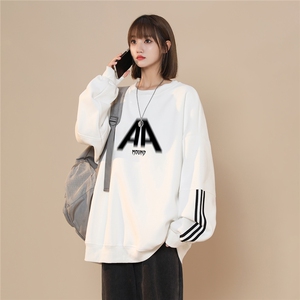 2025春简约条纹圆领卫衣WY851/P68控89-面布100棉底布100涤420克图片