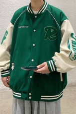 港风上衣夹克宽松落肩拼色棒球服外套JK711-P68，男装夹克，星座1204-3
