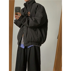 美拉德竖条纹男女棉衣宽松加厚立领面包服外套保暖棉服冬MA528，男装棉衣，星座1116A（原606A-3）
