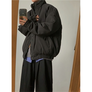 美拉德竖条纹男女棉衣宽松加厚立领面包服外套保暖棉服冬 MA528图片