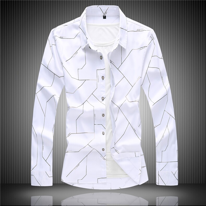 20年大码印花中国风衬衫男夏秋新款青年长袖衬衫QT5030/2152p50，男装衬衫，电商A012