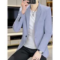 韩版修身男装男时尚外套小西服轻奢2026休闲西装春季新品YZ07-P75，男装西服套装，星座509
