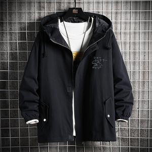JK41092-P85 加棉款-P115 纯棉连帽夹克男士大码工装夹克男 网格图片