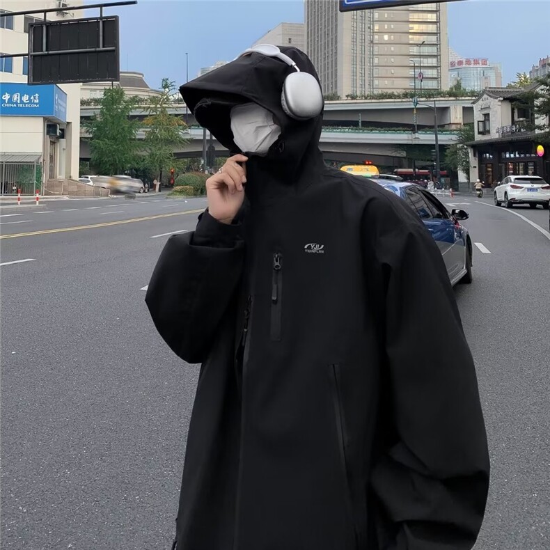 23年户外防水冲锋衣男女款防风登山服秋季骑行机能外套潮-Y9277,男装夹克,星座601-2
