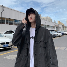 港风秋冬季新款外套宽松韩版上衣休闲百搭牛仔夹克男JK213/P65，男装夹克，电商D202-1