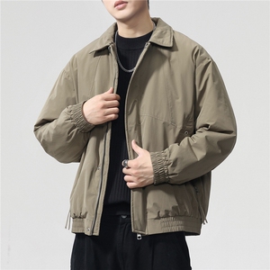 2025秋冬新款翻领工装夹克男户外登山服棉服图片