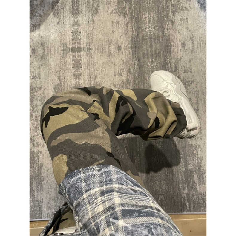 【有货】迷彩工装裤阔腿美式复古hiphop裤子高街8265PP-特P4,男装工装外套,星座1007（原301D）
