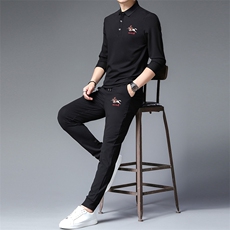 ANT8055钱塘2020-3秋季新款时尚简约男士套装休闲运动两件套P122，男装休闲套装，钱塘207-3
