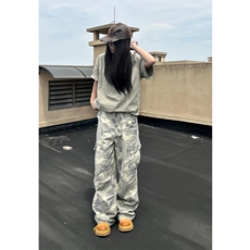 【网图】B221美式高品质多口袋休闲迷彩工装裤子LK24253-特P48，男装工装外套，电商B221