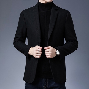 CKM905钱塘2020-2中年男士商务休闲简约冬季厚款百搭西服P122图片