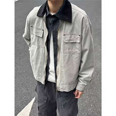 秋季新款现货翻领夹克男纯棉上衣外套DSA157B-JK7943-特P90，男装夹克，电商A157B