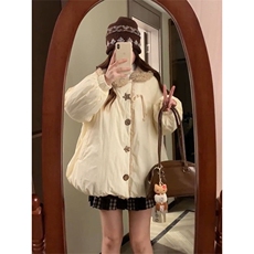 1506A/G78930/P94小众独特温柔风米白色棉服百搭，男装棉衣，星座1506A