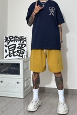 2025夏季新款潮流男士宽松大码五分裤舒服登山布男中裤DK16P30，男装牛仔裤，星座417-3