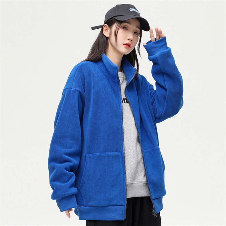 奥粒绒外套基础纯色休闲百搭开衫立领卫衣男女同款EY-3662-P85,女装短外套,电商B306