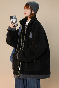 冬款加绒加厚棉衣外套中性风羊羔绒时尚棉服男士8843-P110控价138图片