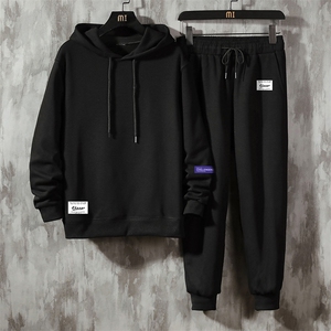 TL8062-P80连帽卫衣套装男运动套装两件套长袖运动服,道士套装搭配大全图片