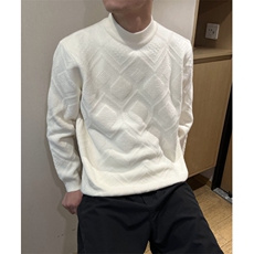 现货毛衣男士百搭休闲套头毛衫格子提花毛衣纯色套头衫，男装针织衫/毛衣，星座510-1