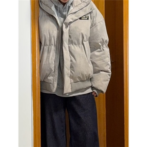 网图现货 扎染棉服美式短款面包服男冬季高街廓形棉衣外套 P108图片
