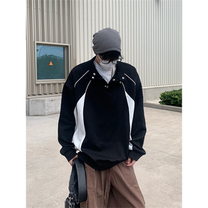 秋季设计感美式休闲男女宽松休闲百搭高级感卫衣W4695-特价P44图片