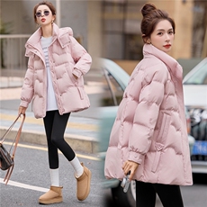 优雅风90%白鸭绒有帽可拆2025年冬季保暖厚款中长款羽绒服，女装羽绒服，米雪儿