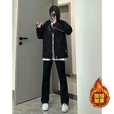 B221美式ins高街加绒加厚牛仔裤LK23010-P60控78加绒P70控98，男装牛仔裤，电商B221