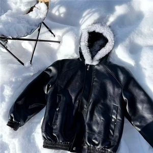 网图 荔枝皮狼王座山雕棉服全毛连帽加厚夹克外套男 H1172 特P120图片