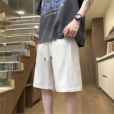 港风工装休闲裤高街五分裤宽松沙滩裤直通短裤DK312P28，男装休闲裤，星座1204-3