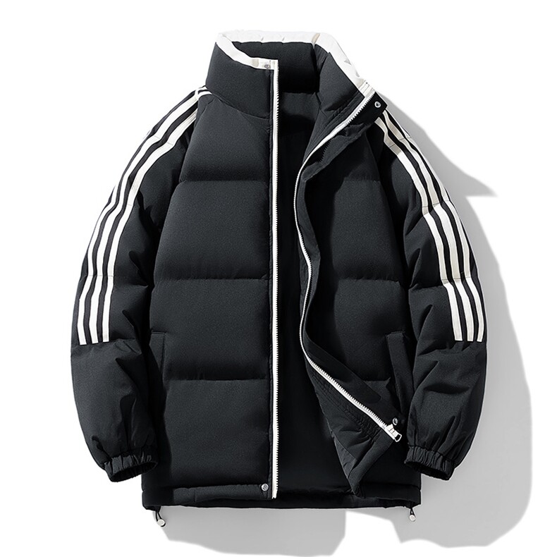 ！2025冬季男士条纹五防立领棉衣情侣撞色棉服外套MY7777-P75,男装棉衣,星座610B-1