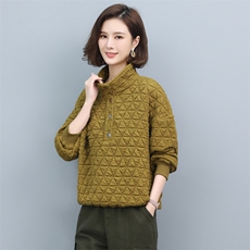 2022年秋季新款套头立领卫衣女长袖韩版加厚保暖上衣短外套女百搭，女装卫衣/绒衫，简韵佳