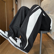 K2496批45控68秋冬灯芯绒裤子男款美式拼接宽松直筒裤休闲裤男裤，男装休闲裤，电商D229A